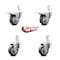 Service Caster 3 Inch Thermoplastic Rubber 3/4 Inch Square Stem Caster Total Lock Brakes, 2PK SCC-SQTTL20S314-TPRB-34-2-S-2 - alternate 2